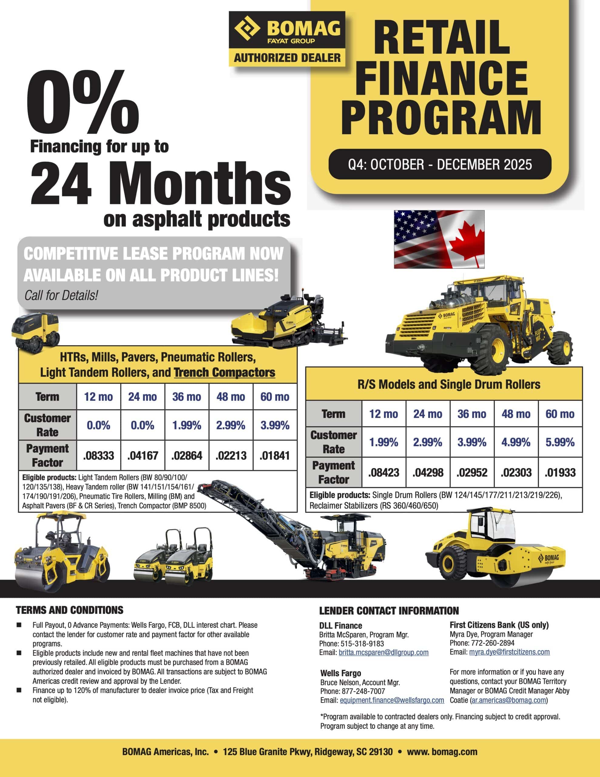 BOMAG Q4 2025 Retail Finance Program US and CA